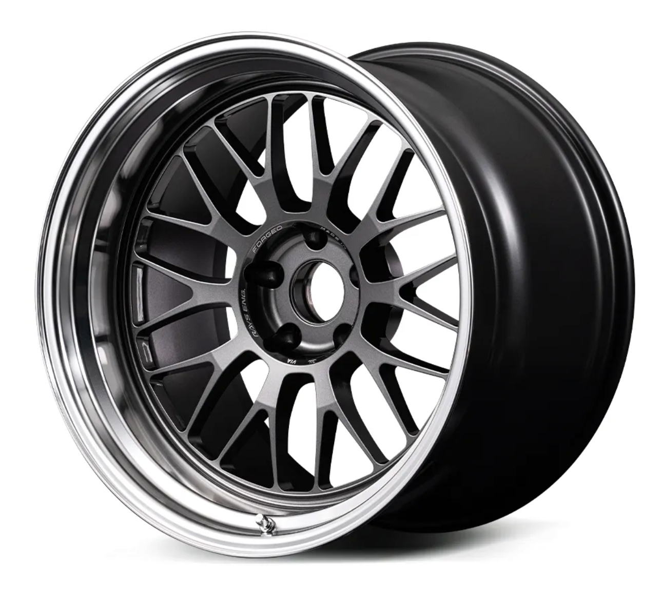 Volk Racing 21A Wheel - 18x10.0 -25 5x100 (LL Rim, Face-3) - Dark Gunmetal / Rim DC