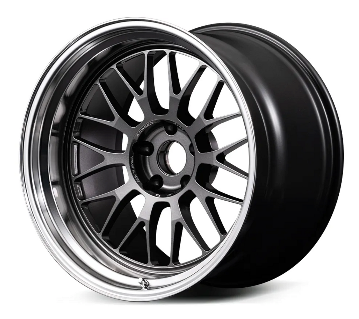 Volk Racing 21A Wheel - 18x10.0 -25 5x100 (LL Rim, Face-3) - Dark Gunmetal / Rim DC