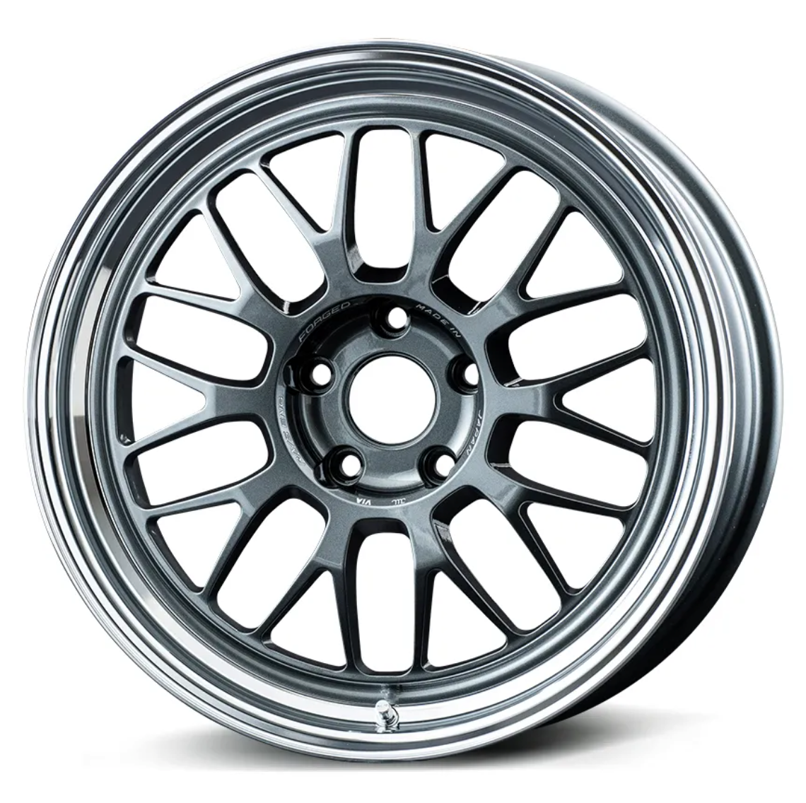 Volk Racing 21A Wheel - 18x8.5 +34 5x100 (S Rim, Face-1) - Dark Gunmetal / Rim DC