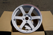Volk Racing TE37 Saga S-Plus Time Attack Edition 18x10 Dash White REDOT - front face in box