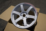 Volk Racing TE37 Saga S-Plus Time Attack Edition Dash White - spoke and barrel profile
